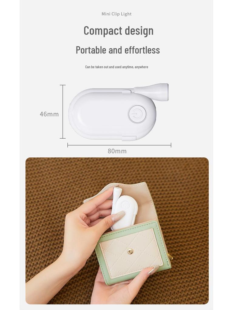 Compact USB Rechargeable LED Desk Lamp - Eye-Friendly Reading Light & Student Gift