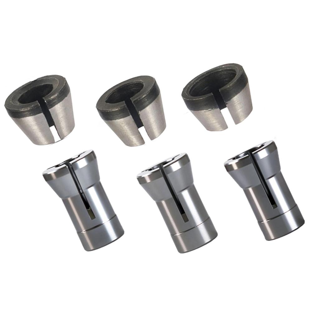 Engraving Workshop 6.35mm Trimmer Collet Multi-purpose Collet Adapter Set Router Bit Adapter Pack Of 6 Adapters