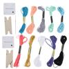 Weaving Card Tablet Set Paper Loom with Shuttle Embroidery Thread for DIY Craft HandMade