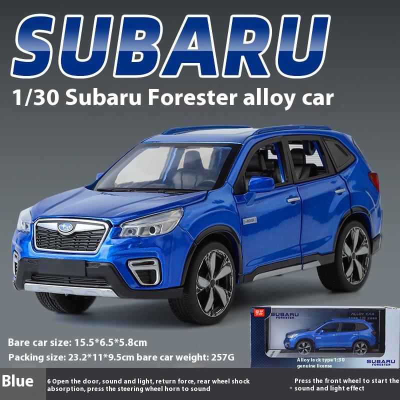 1/30 Scale Subaru Forester SUV Alloy Car Model Diecast Metal Toy Off-road Vehicles Car Model High Simulation Sound and Light Kids Gift
