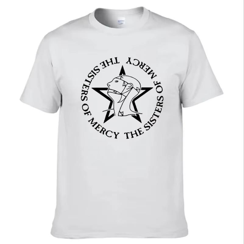 The Sisters Of Mercy TShirt Men And Women Tee Post Punk Goth Rock Band T Shirts Cotton Tops Tees Fashion Short Sleeve Clothing