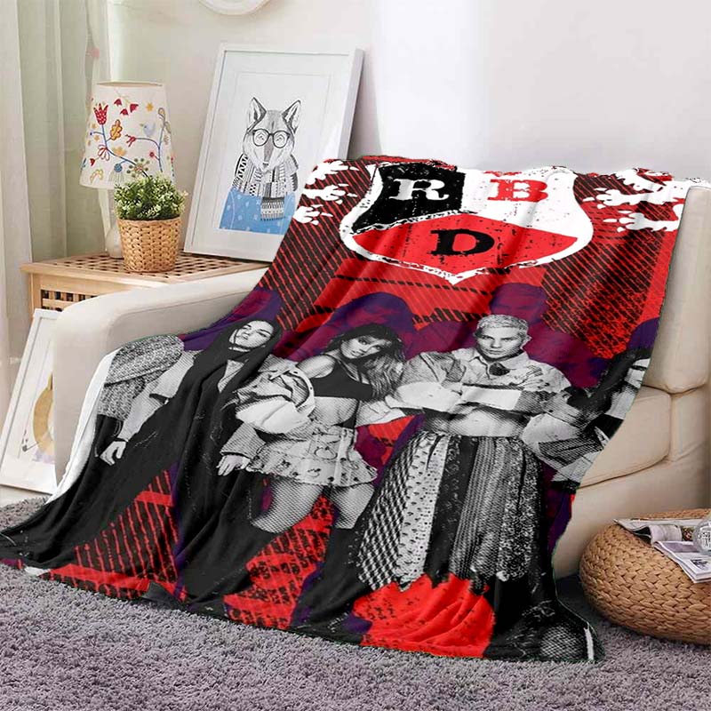 New 3D Printed Flannel Blanket Featuring R-RBD band/K-POP Style, Perfect for Home Use, Sofa Beds, or As a Birthday Gift.