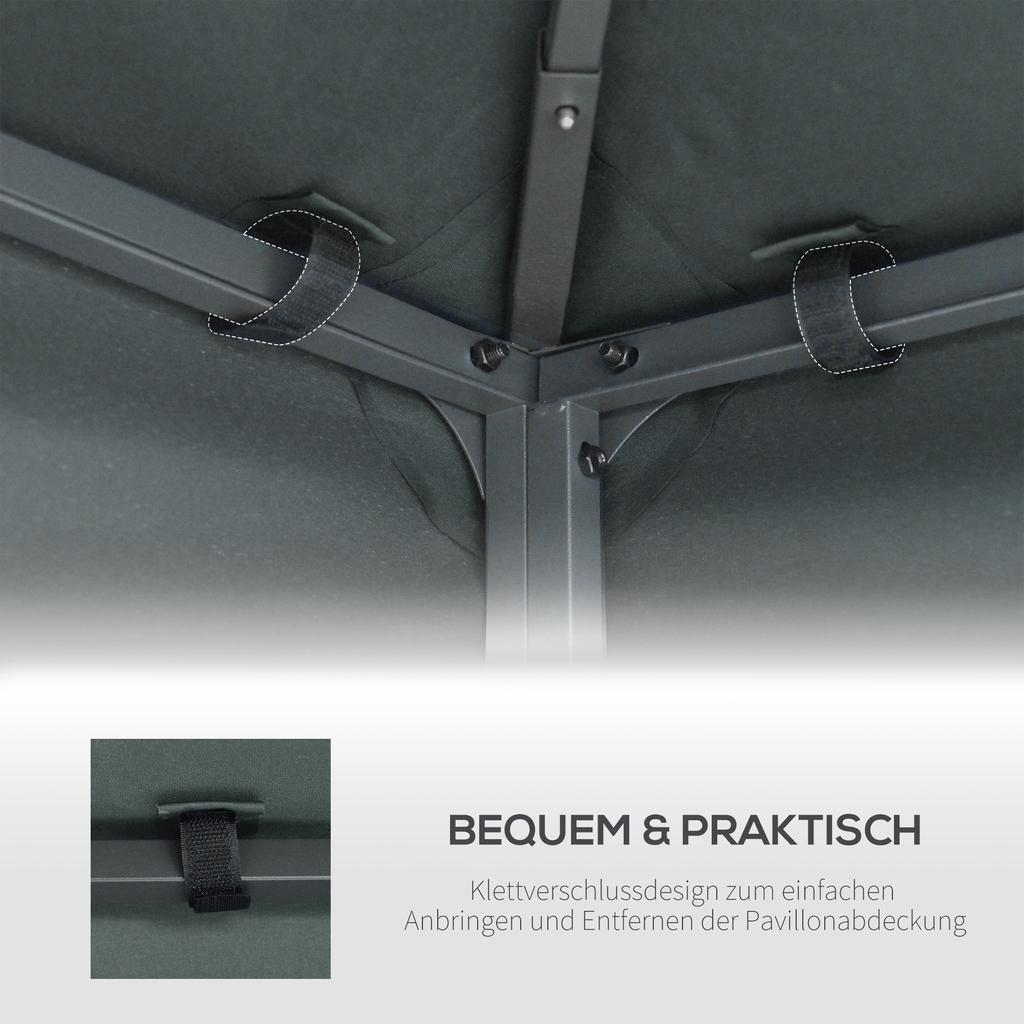 Gazebo Roof Replacement, for 3 X 3(m) Frames - Grey