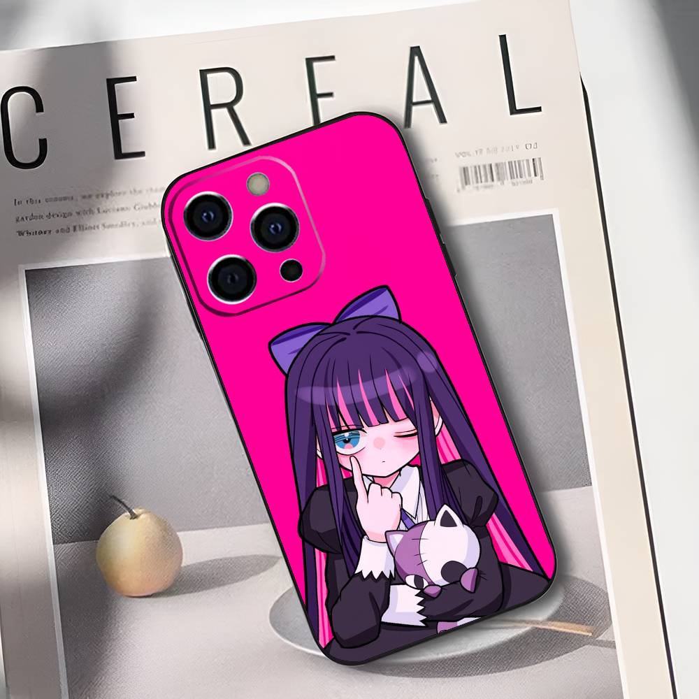 

Panty And Stocking with Garterbelt Girl Phone Case For iPhone 17,16,15,14,13,12,11 Plus,Pro Max,XS,Soft Black Cover iPhone16