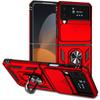 Suitable for Samsung Z Flip 6 Ring Anti fall Folding Mobile Phone Case Z Flod 7 Sergeant Push Window Protective Case