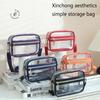 1Pc Mini Solid Color Transparent Pvc Portable Waterproof Shoulder Bag Suitable For Girls, White-Collar Outdoor Travel Shopping