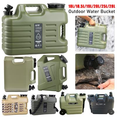 18-28L Camping Water Container Outdoor Water Bucket Large Capacity Portable Water Bag Detachable Faucet Picnic Drive Water