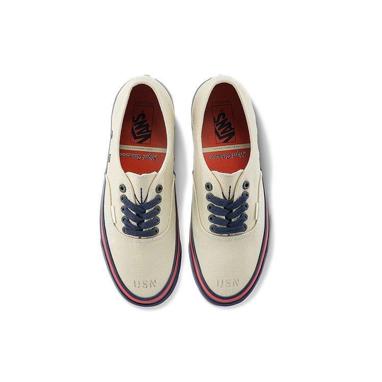 Nigel Cabourn X Vans OG Authentic LX USN Unisex Sneakers Brown Worn-White Navy VN0A4BV99RE