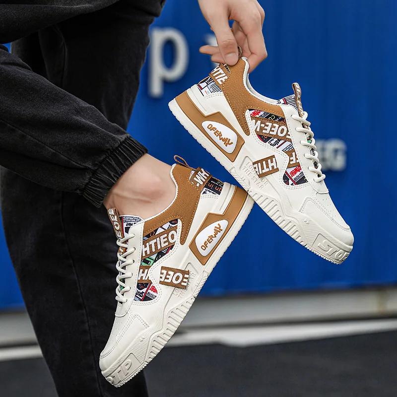 2024 Skateboard Herrenschuhe Sommer Sneakers Leder Lässig Mode Outdoor Laufen Sport Wandern Tennis Plateau Designer Luxus