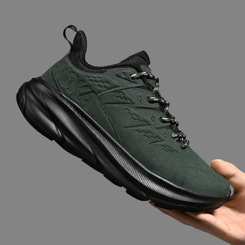 Nubuck Leather Anti-Skid Running Shoes for Men Casual New  Footwear Gym Shoes Sports Footwear Jogging Walking Tennis