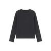 Kids Solid Color Crew Neck Long Sleeve Knit Pullover Sweater Casual Bottoming Top