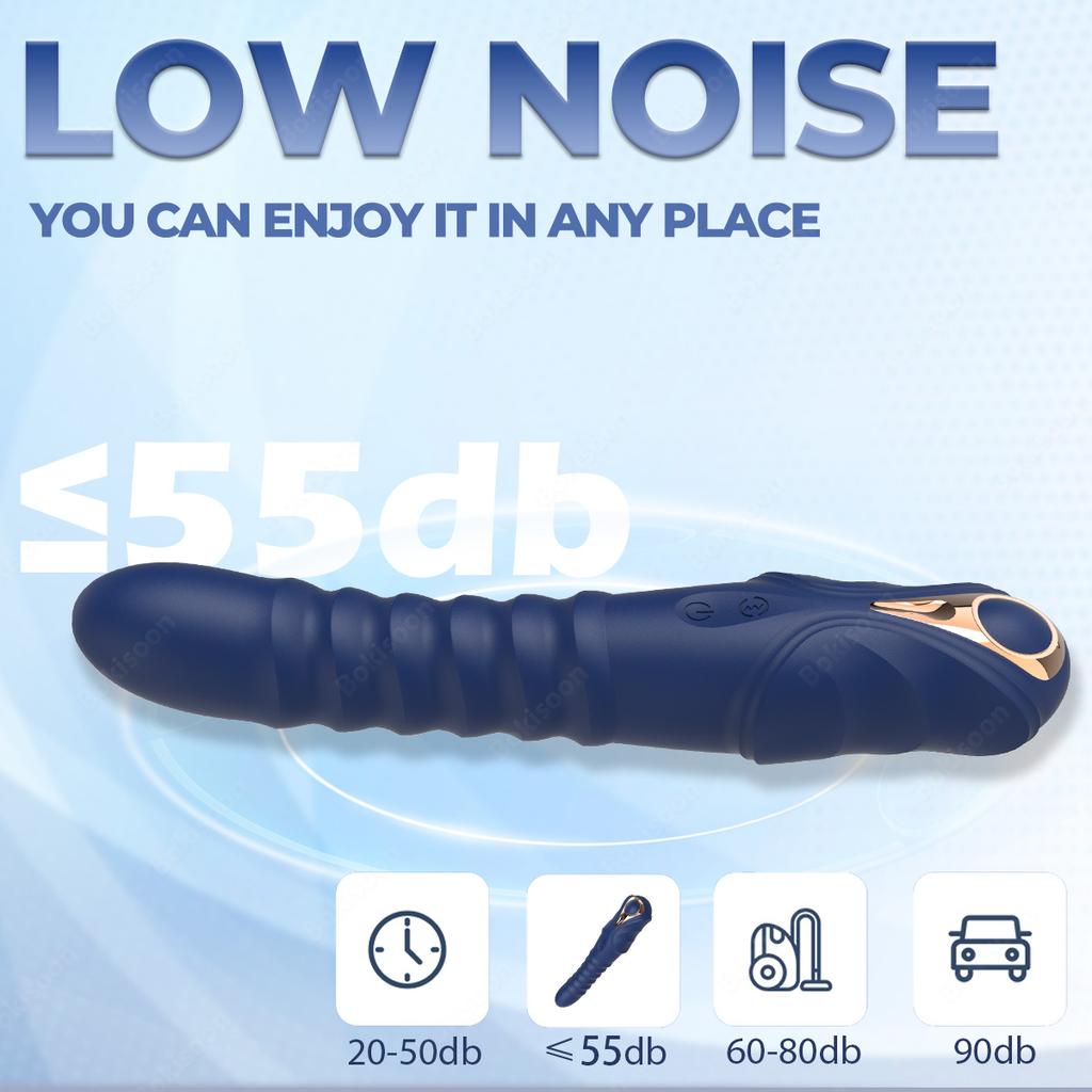 Thrusting Vibrator G Spot Vibrator Anal Dildo with 10 Vibrating 3 Thrusting Liquid Silicone Vaginal Massage Clitoris Stimulator