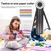 12in1 Rotary Paper Trimmer Multi-Functional Cutting Tool with 12 Cutting Heads 360 Degree Rotating Head Scrapbooking Tool