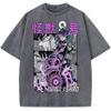 Kaiju Nr. 8 Ashiro Mina spausdinami marškinėliai vyrams moterims Retro skalauti marškinėliai Oversized medvilninis marškinėlis Laisvalaikio drabužiai Harajuku marškinėlis