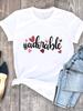 (Asian Size) Women Clothing Tee love cute Graphic T Shirt Fashion Casual Lady Female Top spring summer Printed Short Sleeve T-shirts