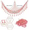 Creative Wall Corner Toy Hammocks Woven Stuffed Mesh Mesh Hammock Cotton Rope Tassels Hanging Storage Net Organizer