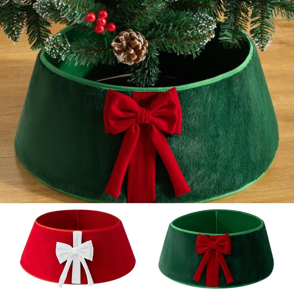 60cm Weihnachtsbaumkragen Faltbarer Plüsch Weihnachtsbaum Schleifenrock Weihnachtsbaumkorbkragen Für Wohnzimmer Schlafzimmer Wohnung
