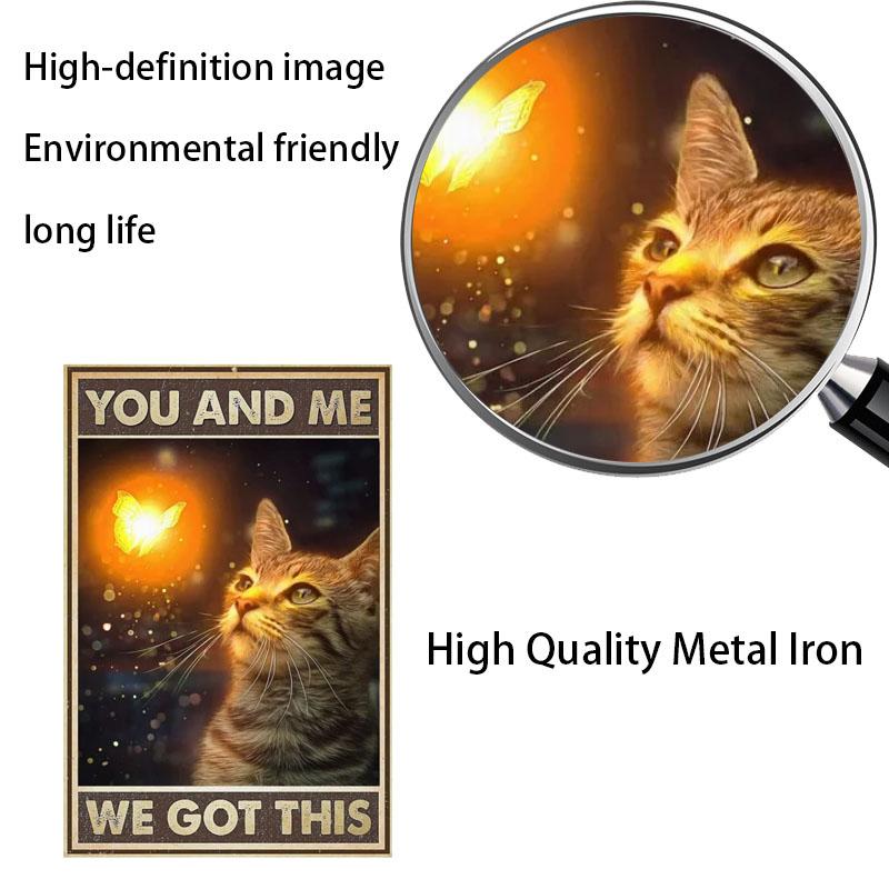 Couple Cat Metal Tin Sign Hotel Lobby Decoration Background Picture Bar Club Poster Home Living Room Wall Decor Animal Plaque