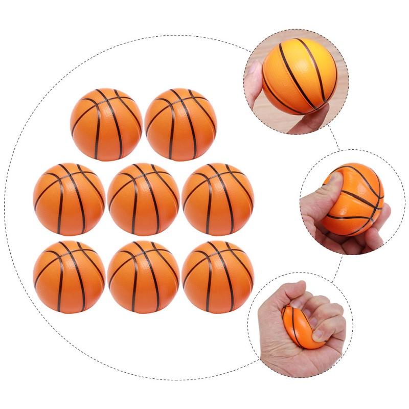 12Pcs Squeeze Basketball Toys Kids Sports Theme Birthday Party Favors Rubber Basketball Gift Cake Decor Goodie Bag Pinata Filler