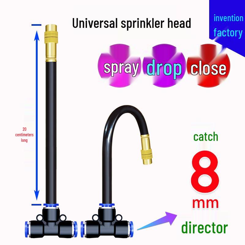 Universal Sprinkler: Adjustable Automatic Watering & Cooling Device for Drip, Spray, & Atomization Irrigation