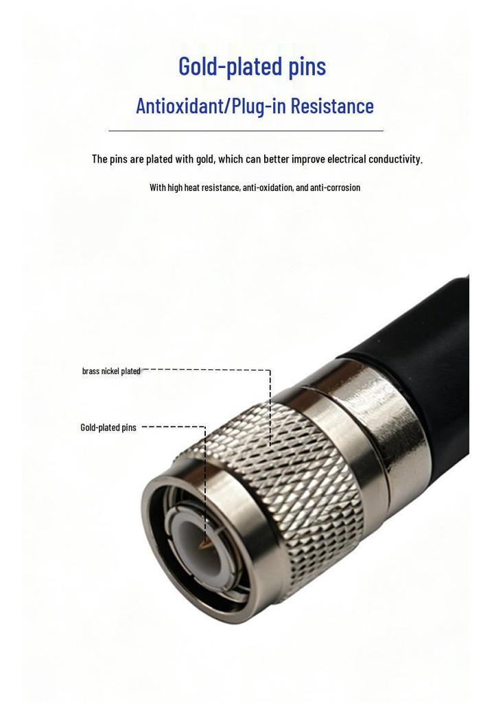 Guanyuan Coaxial TNC Male-to-Male RF Extension Cable SYV50-7