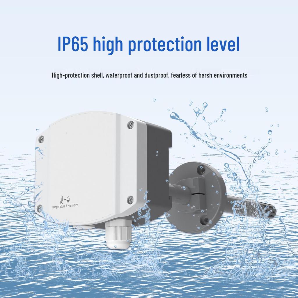 High Precision RS485 Duct Temperature & Humidity Sensor with Display for Industrial Air Conditioning