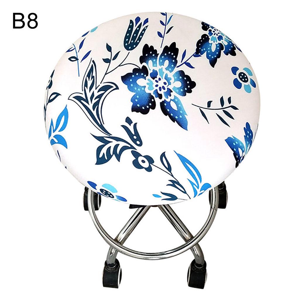 

Круглый табурет с сиденьем 30-45 см, чехол с цветочным декором и принтом, стул из спандекса B8
