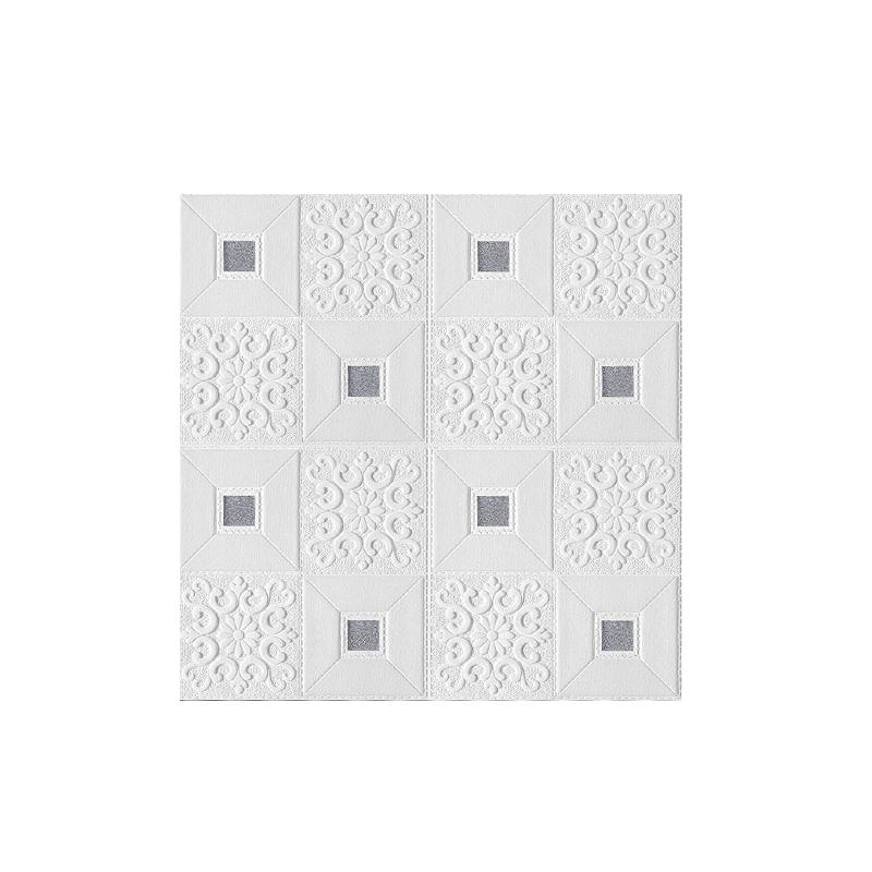 Decorative waterproof and moisture-proof 70x70cm self-adhesive ceiling wallpaper 3D brick wall paste foam wall decoration