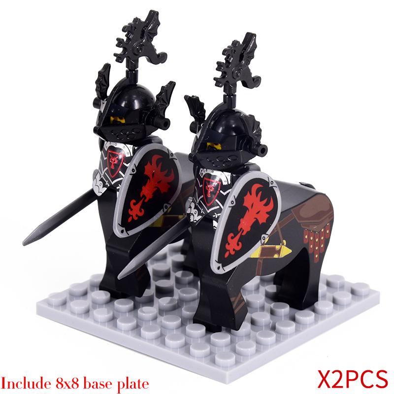 MOC Medieval Centaurs Knights Mini Action Figures Building Blocks LOTR Horse Soldiers Bricks Kids Toys Gifts