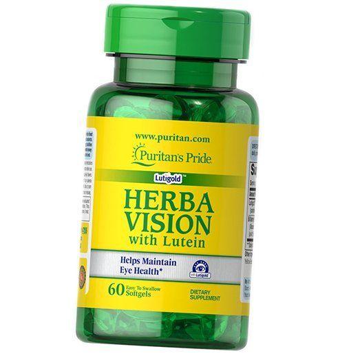 Лютеин Комплекс, Herbavision with Lutein and Bilberry, Puritan's Pride  60гелкапс (72367013)