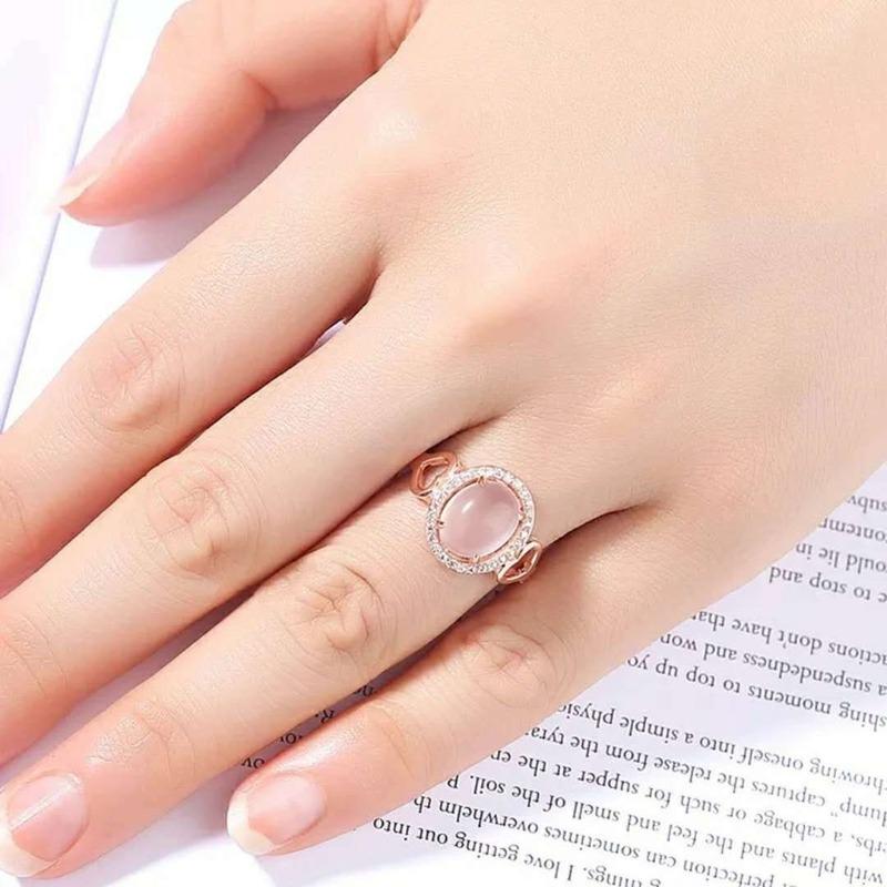 Lindon Classic Copper Alloy Zircon Ring Ladies Jewelry Wedding Promise Party Gift