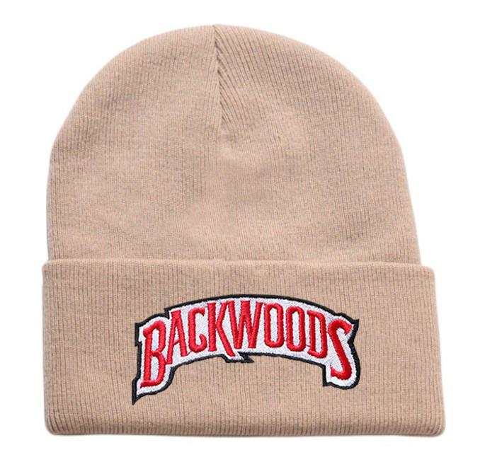 Backwoods Embroidered Beanie Hat With Adjustable Fit For Street Fashion And Cold Weather