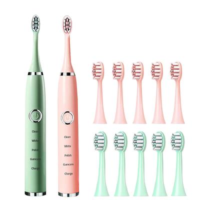 Sonic elektrische tandenborstels voor volwassenen en kinderen, slimme timer, oplaadbare whitening-tandenborstel, IPX7 waterdicht, 8 koppen
