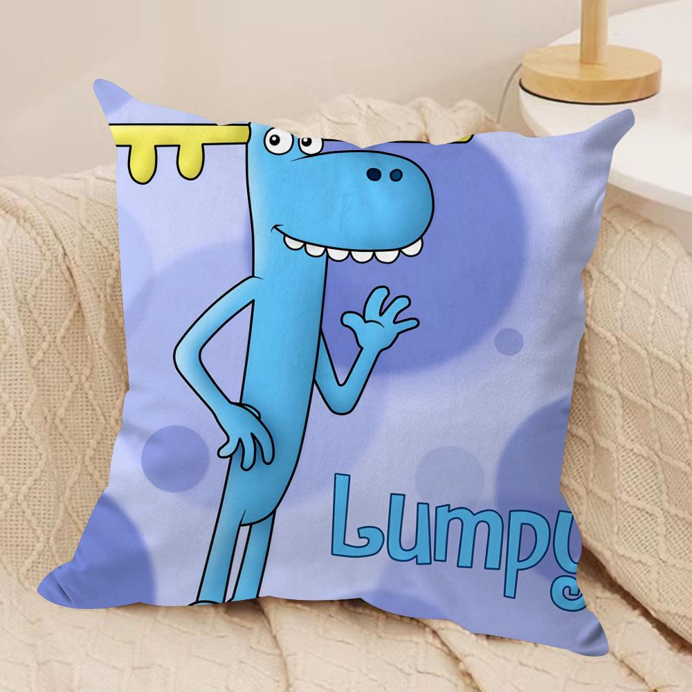 Cartoon Happy T-Tree Friends Cushion Cover Silky Short Plush Invisible Zipper Dustproof Sofa Pillow Case For Home Decor