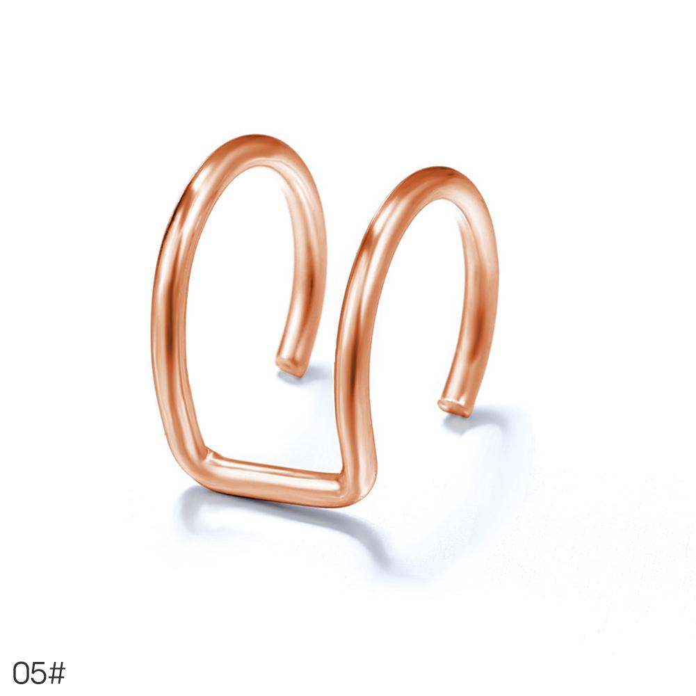Hollow Creative Ear Nail Earring Colorful No Pierced Ear Invisible Earclips Clamp Fashion Women Jewelry