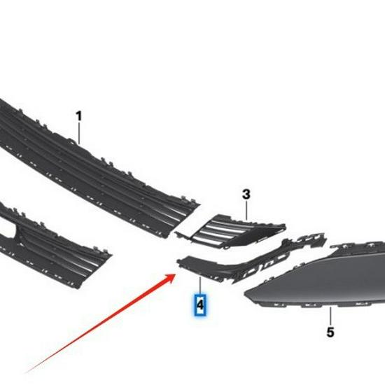 Front Bumper Curved Grille for BMW 7 Series G12LCI (51117475131, 51117475132)
