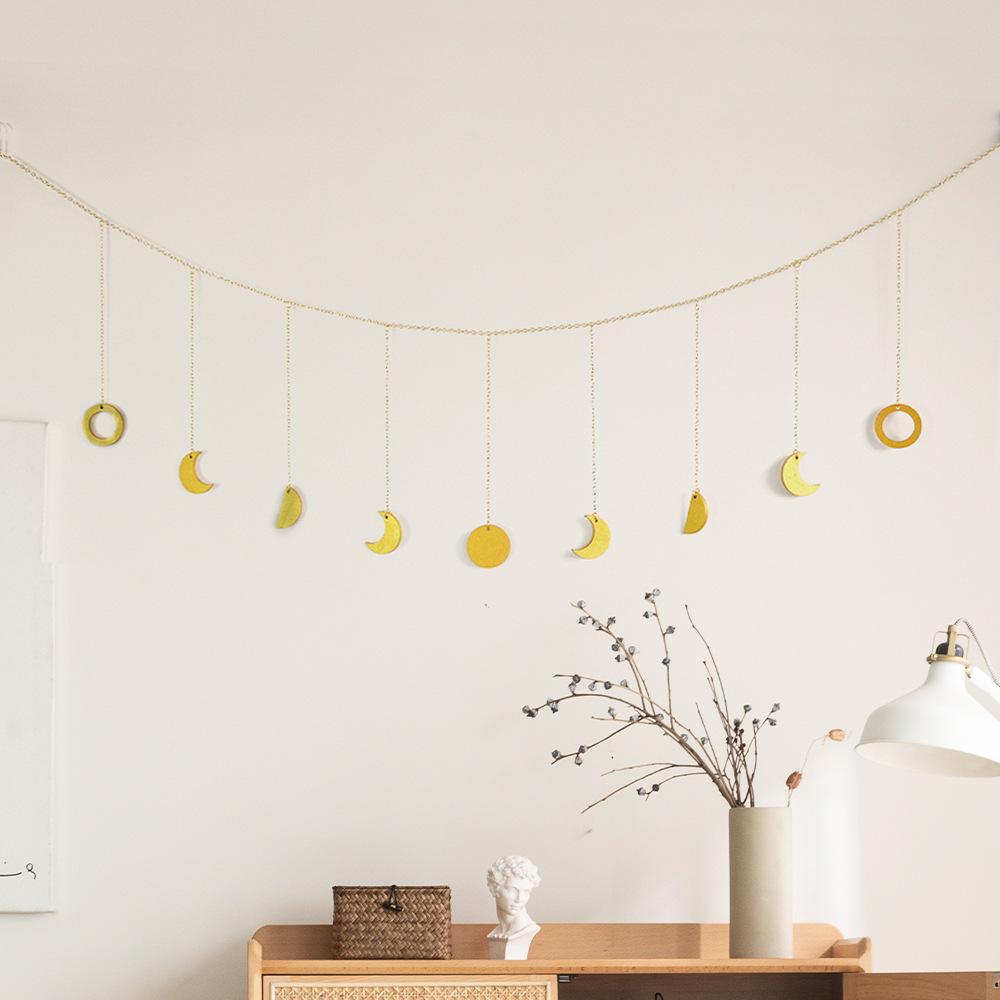 Nordic Style Star & Moon Wall Hanging - Children's Room Decoration