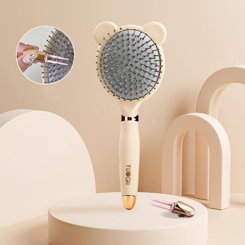 

Симпатичная массажная расческа с воздушной подушкой, антистатическая расческа, бытовая женская щетка для длинных вьющихся волос с чистящими средствами bear