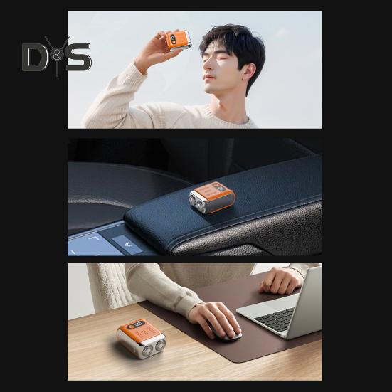 Men Electric Shaver IPX7 Waterproof Mini Pocket Size Shaver USB Rechargeable Cordless Rotary Shaver High-Speed Motor LED Display Portable Shaver