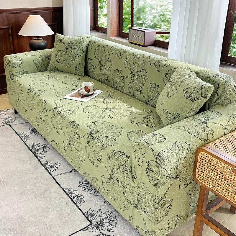 New All Season Universal Elastic Full Coverage Thickened Sofa Cover Anti Cat Scratch Straight Line Sofa Cushion 90-140cm