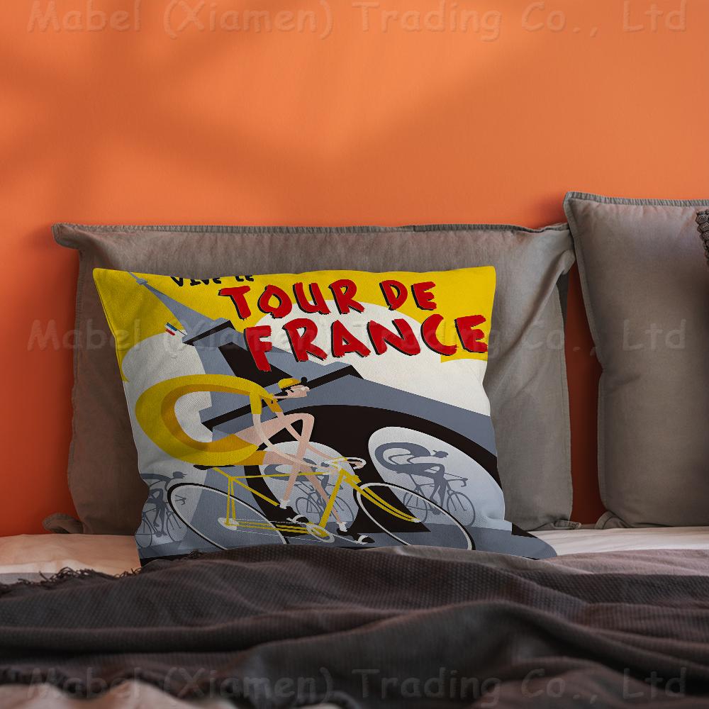 TTour DDe FFrance Pillow Cushion Cover Pillowcase Living Room Sofa Home Decor Customized