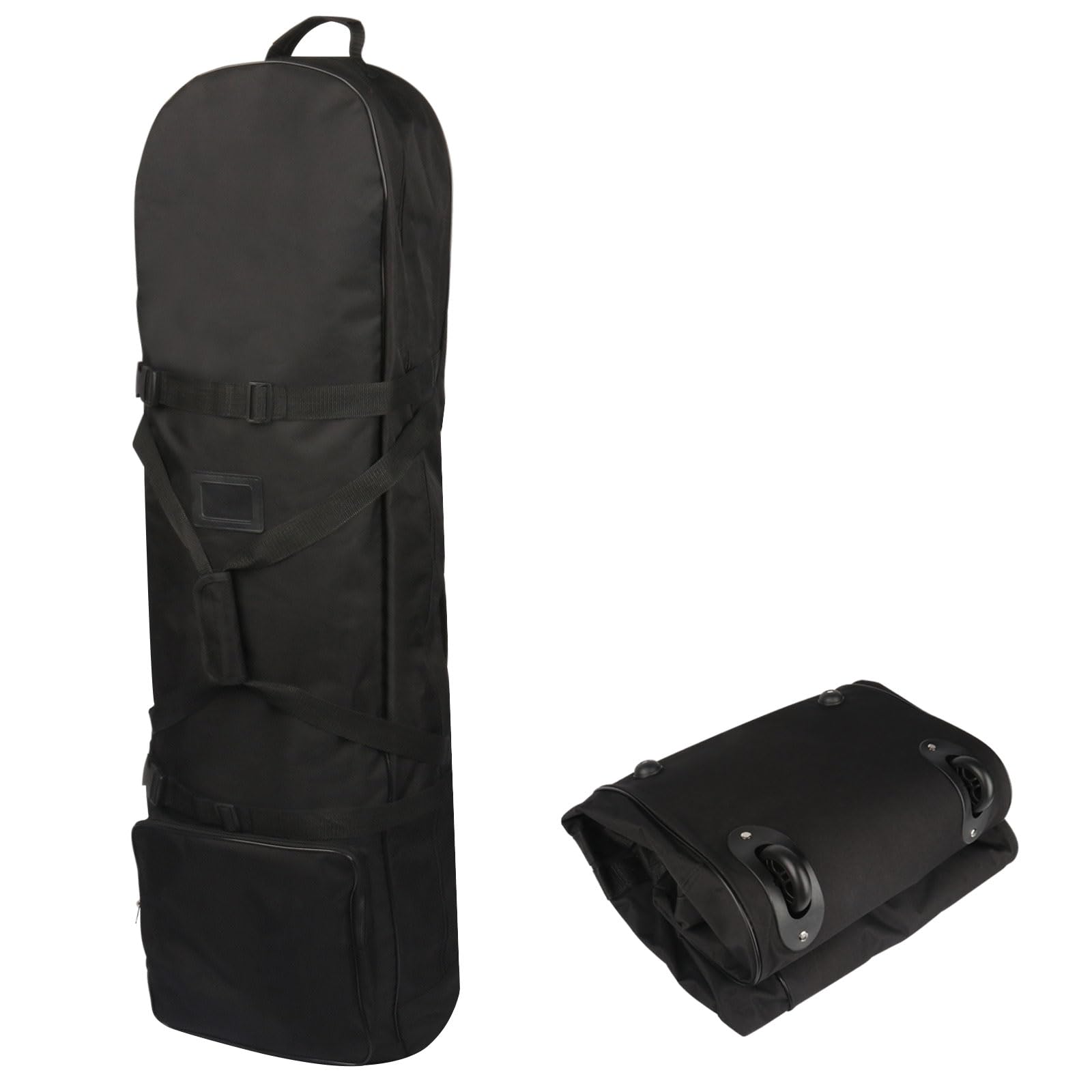 

Iptienda Golf Bag Cover with Fits up to Golf Travel Airline Bag Wheels, 9.5 inch, 900D, Cover, (M Black)