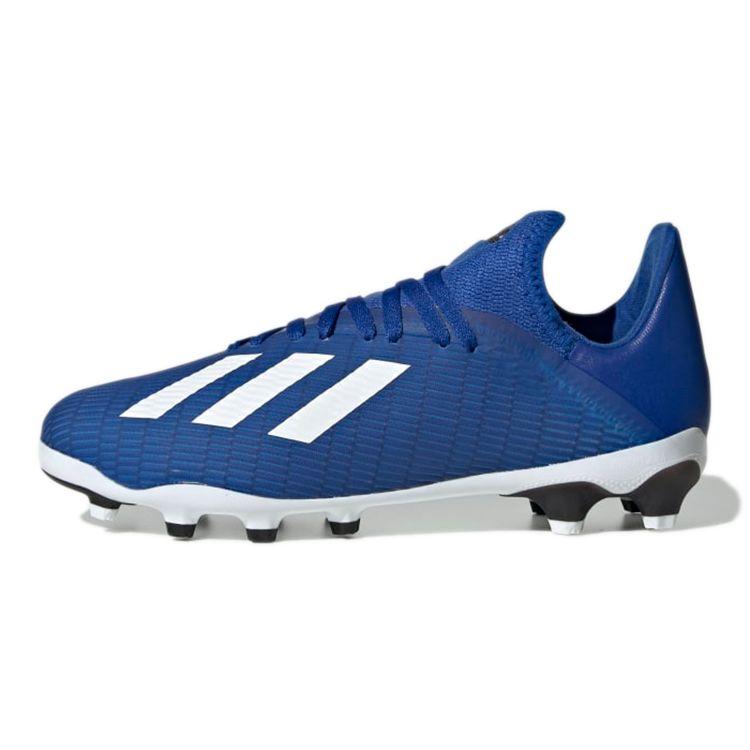 Adidas X 19.3 Round Toe Lace-Up Durable Low-Top Soccer Shoes Kids Soccer Shoes Blue EG1495