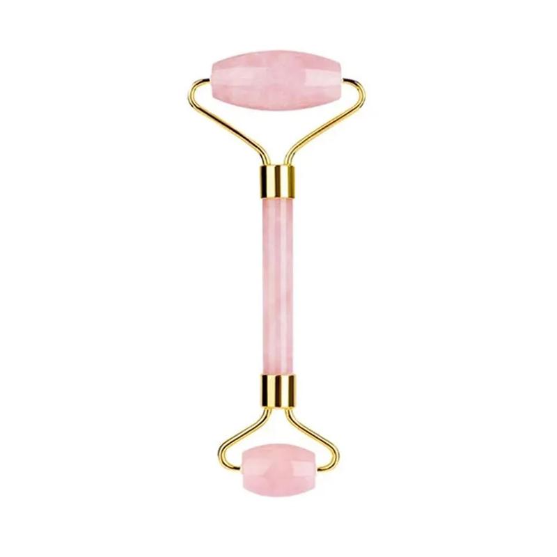 Rose Quartz Gouache Scraper Face Massage Roller Gua Sha Scraper Set Natural Jade Stone Jade Roller Massager For Face Box