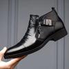 Herren Handgefertigte Leder Mid-Top Martin Stiefel - Formeller Herbst/Winter Stil