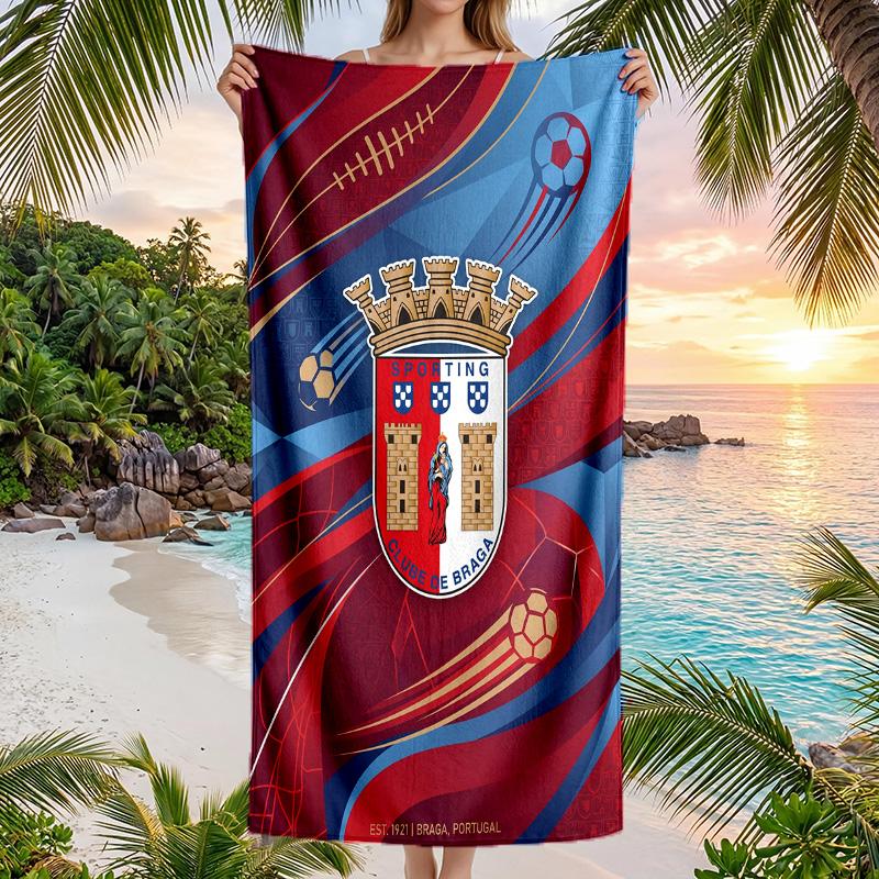 Braga FC Aufdruck Schnelltrocknendes Strandtuch Mikrofaser Saugfähig Tragbar Reise Schwimmtuch