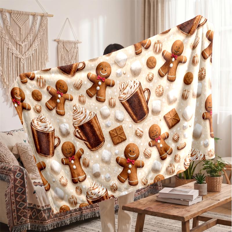 Christmas Flannel Throw Blanket Soft Warm Cozy For Sofa Bed Indoor Home Use Great Holiday Gift