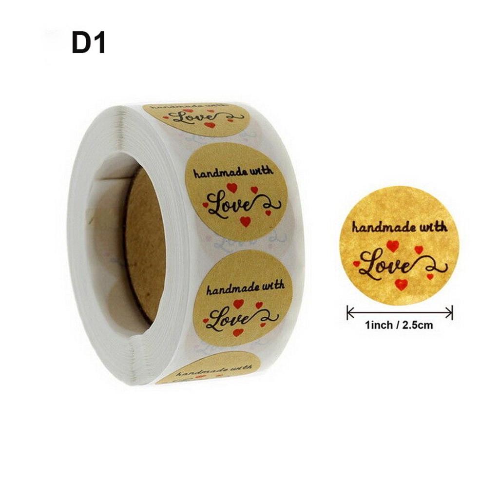 Ręcznie robione dziękuję Naklejki Ślubne pieczenie kwiatów Ręcznie robione etykiety samoprzylepne