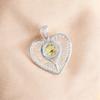 Natural Peridot Gemstone 925 Sterling Silver Jewelry Pendant 1.4" For Women CP-15-3