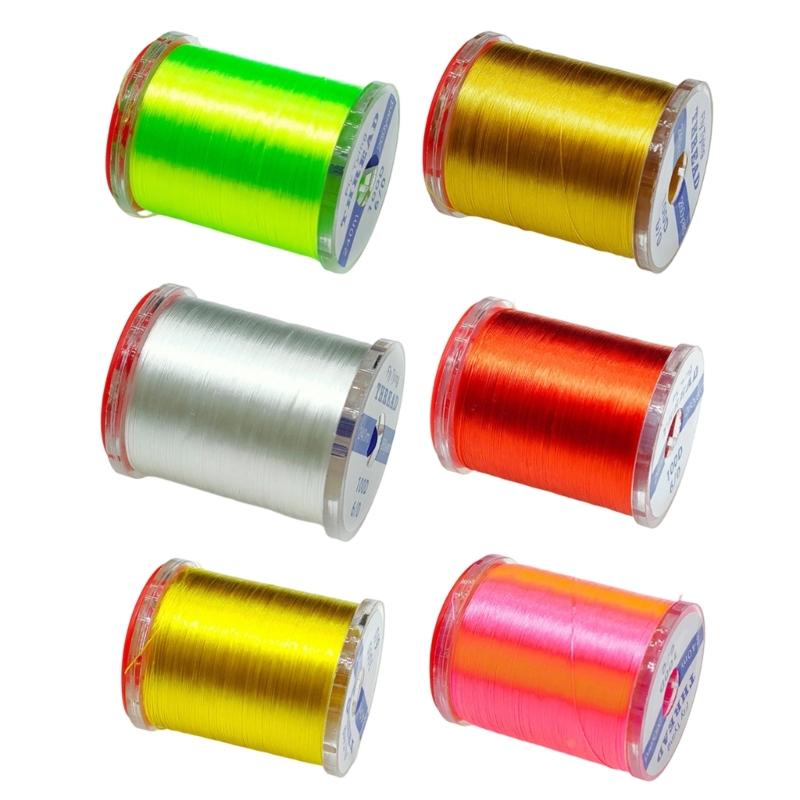240M Fly Tying Thread Set 6 Bright Color High Strength Fly Tying Thread Fly Tying Wire for Saltwater and Freshwater